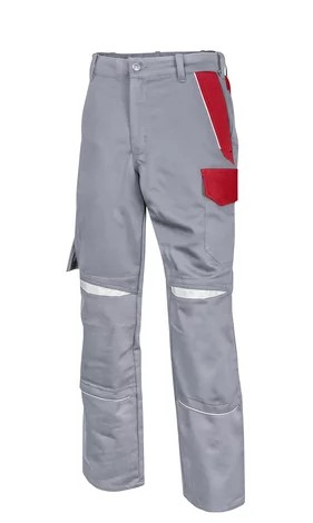 HB-Bundhose, Strlichtbogenschutz 4kA, ArcSelect, 1-lagig, zweifarbig, Stehkragen, verdeckte Druckknpfe, mittelgrau/rot